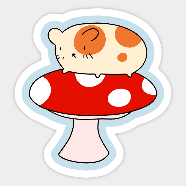 Mushroom Hamster Sticker by saradaboru